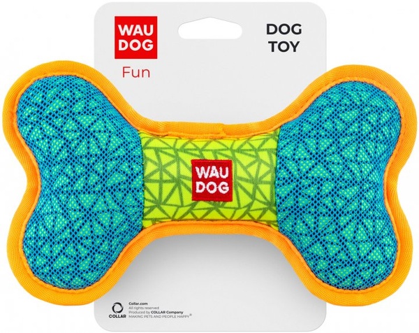 Игрушка для собак WAUDOG Fun "Кость" 20х12 см Голубая