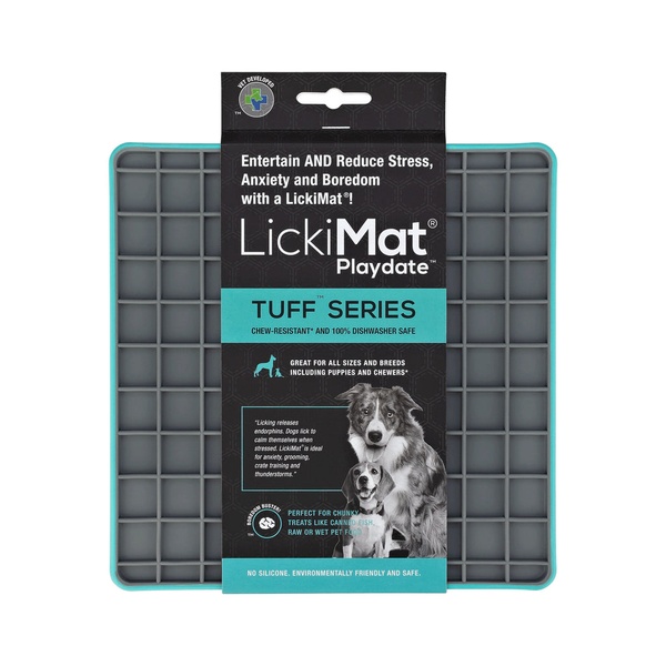 Коврик антистресс для вылизывания для собак LickiMat® Playdate™ Tuff™ Turquoise