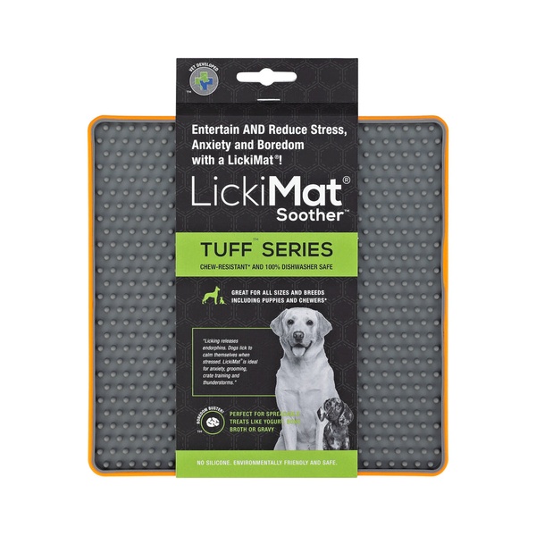 Коврик антистресс для вылизывания для собак LickiMat® Soother™ Tuff™ Orange