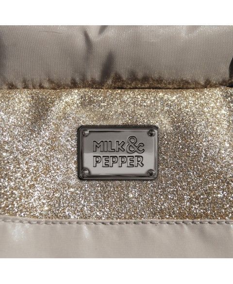 Сумка переноска для собак Milk&Pepper Capsule Bag срібна Размер S (32x16x22см)