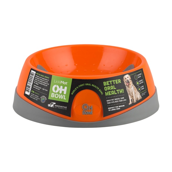 Мисочка для медленного поедания для собак LickiMat® OH Bowl® Medium Orange