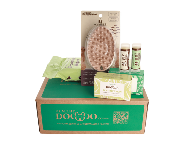 Доглядовий набір для короткошерстних собак HealthyDoggo Starter Kit