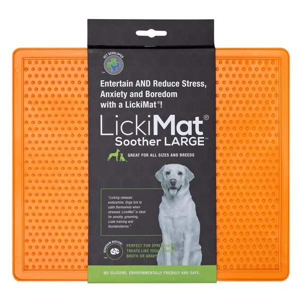 Коврик антистресс для вылизывания для собак LickiMat® Soother™ X Large Orange