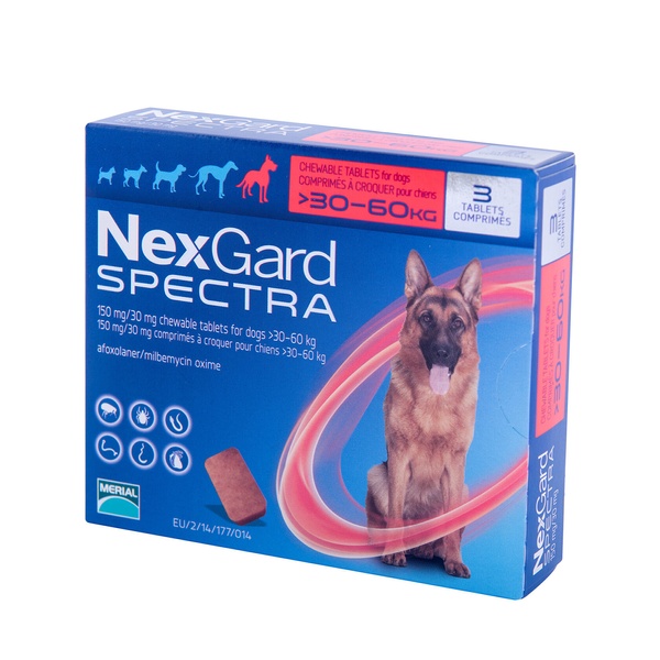 Таблетка Нексгард Спектра XL от блох и клещей для собак весом 30-60кг 1шт