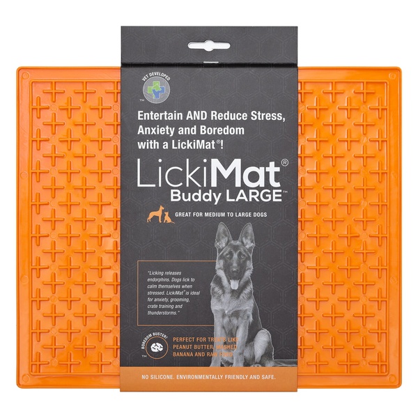 Коврик антистресс для вылизывания для собак LickiMat® Buddy™ X Large Orange